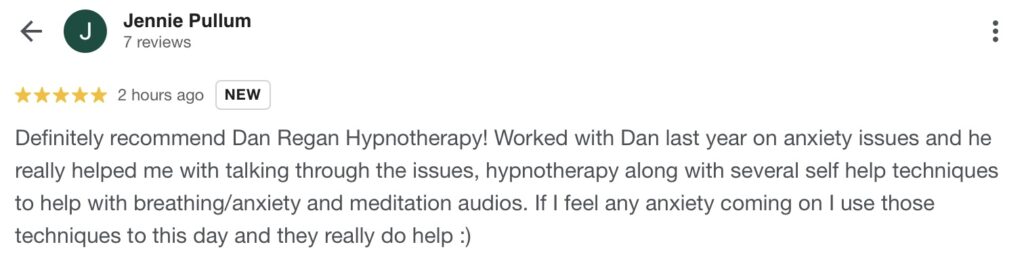 Anxiety review - hypnotherapy in Ely