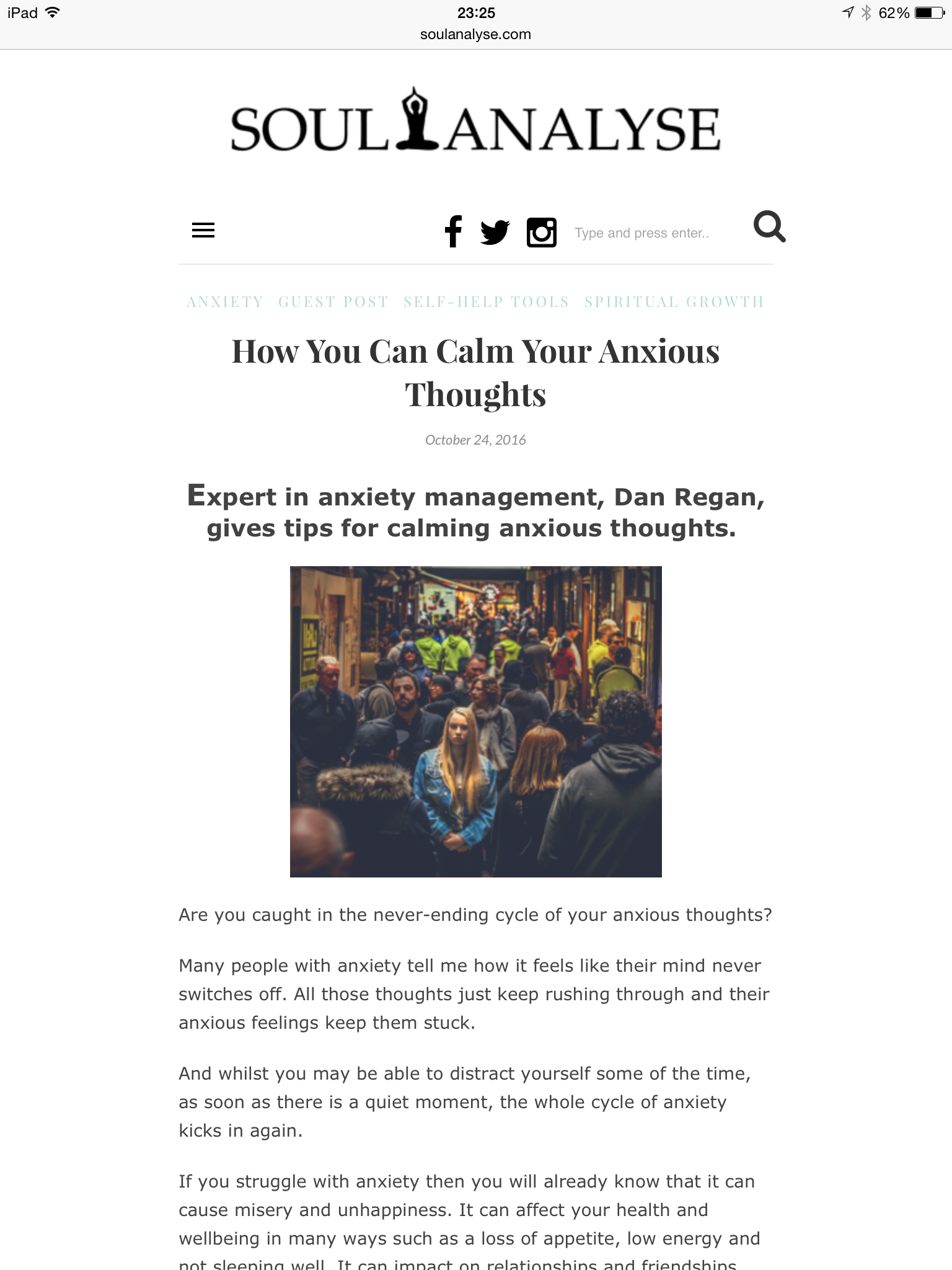 how to calm anxious thoughts soul analyse
