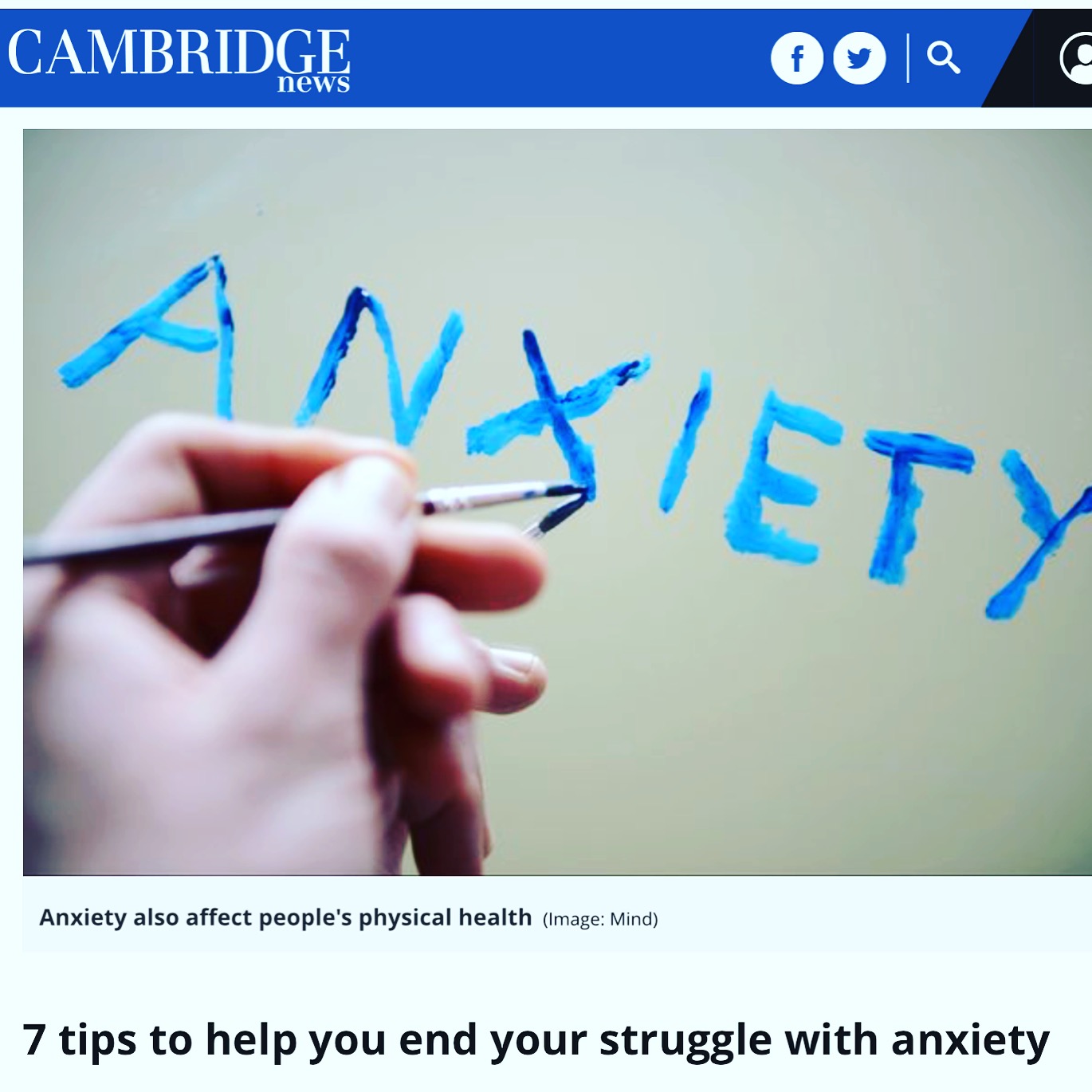 world mental health day anxiety help cambridge news