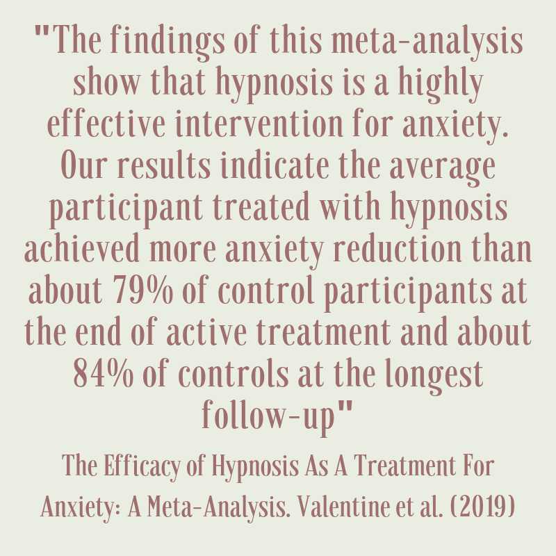 the efficacy of hypnosis as a treatment for anxiety hypnotherapy in Ely