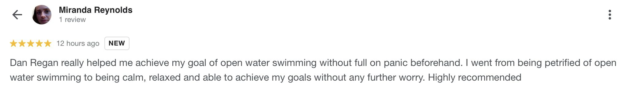 Open Water Swimming Panic