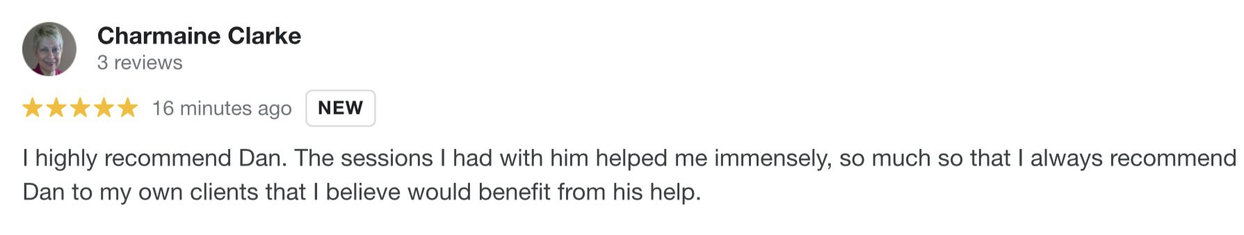 dan regan hypnotherapy in newmarket testimonial