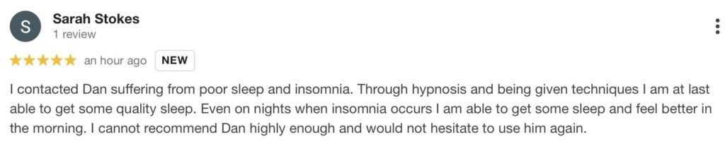 Insomnia Hypnotherapy in Ely Review