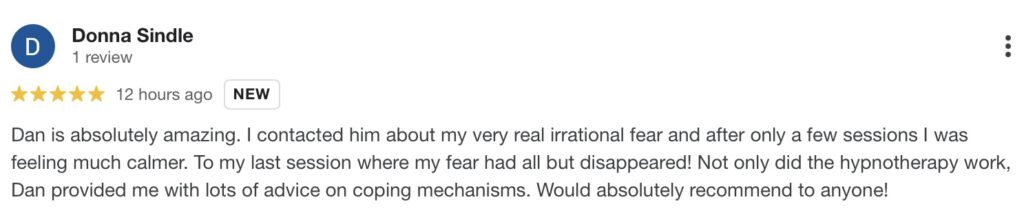 Irrational Fear Hypnotherapy in Ely Review