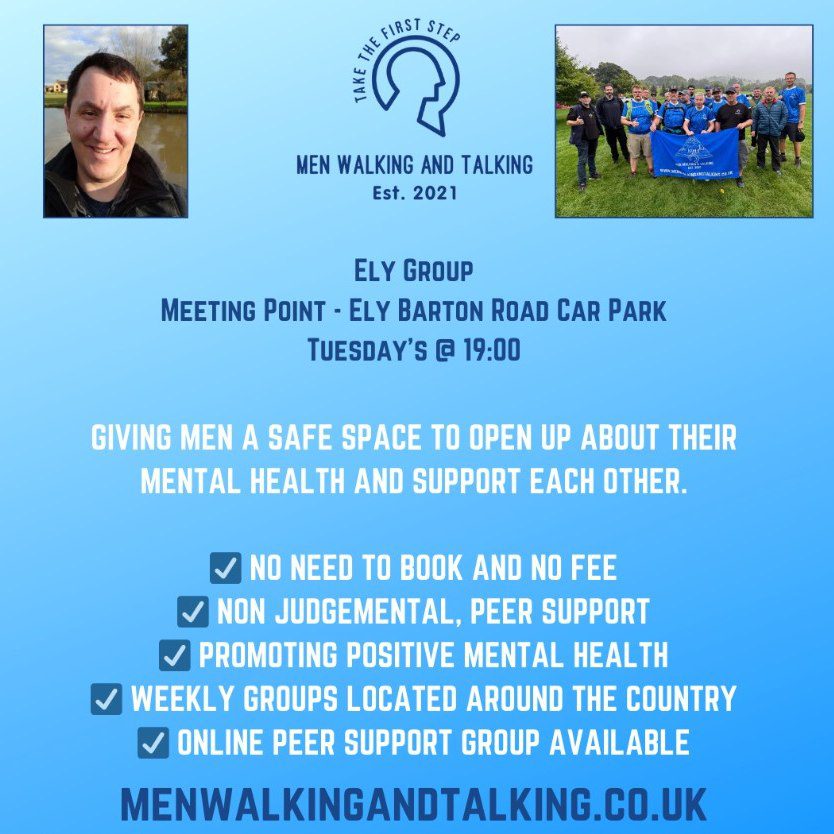 Men Walking and Talking Ely