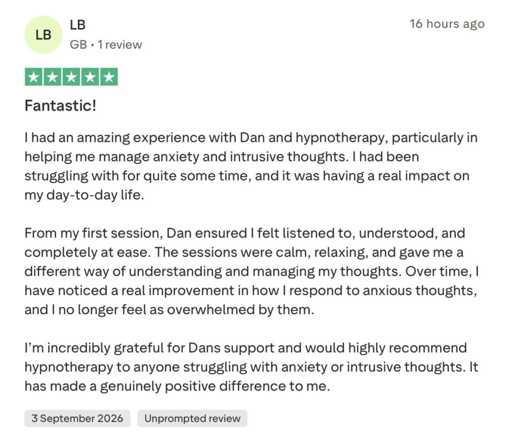 Managing Anxiety and Intrusive Thoughts Hypnotherapy Ely